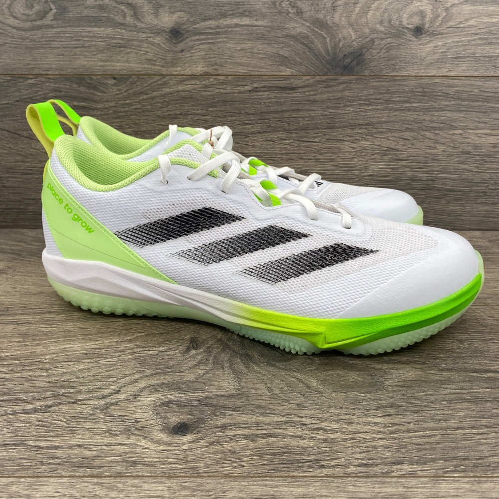 Adidas Adizero Instinct Softball Turfs womens 12 White Lime Green ID3481 Low Top